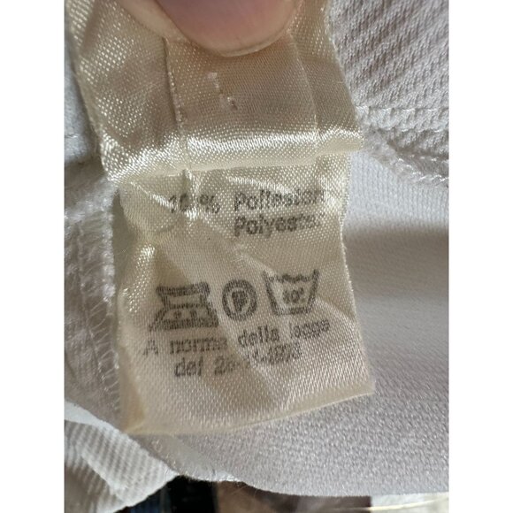 Vintage 80s TES Tennis Shorts Mens White With Blue & Black Accents - Picture 4 of 16